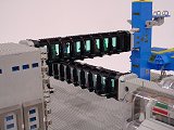 Two floating black hallways
