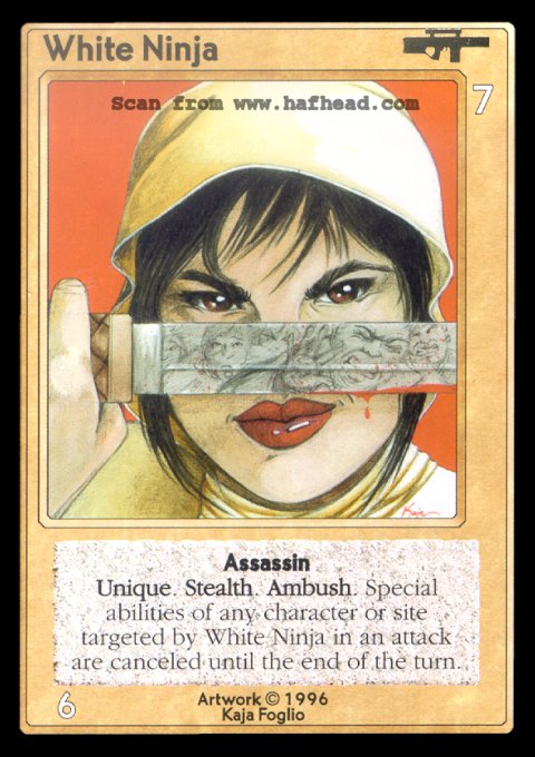 Flashpoint White Ninja artwork &copy;1996 Kaja Foglio