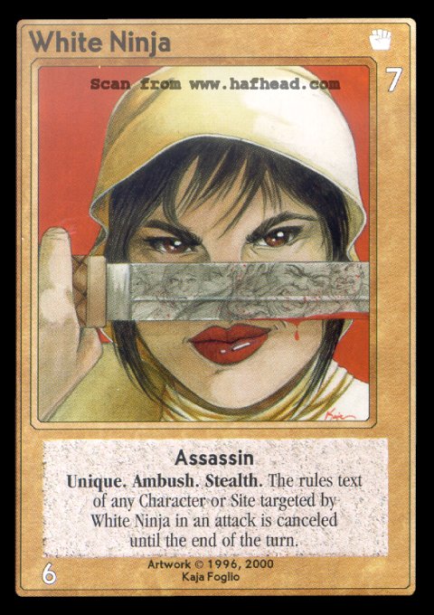 Throne War White Ninja artwork &copy;1996, &copy;2000 Kaja Foglio